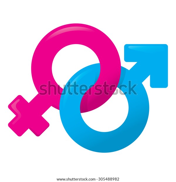 Illustration Male Female Symbol Icon Heterosexual Stock Vector (Royalty ...