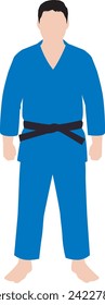 Illustration of a male judo player