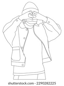 illustration of a male kpop idol greeting fans at the airport