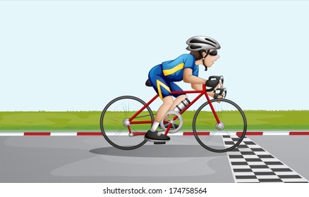 Illustration of a male racer