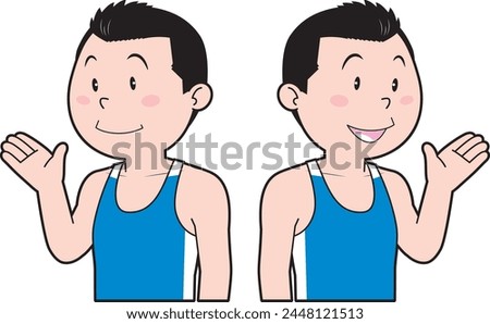 Illustration of a male runner