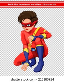 Illustration of a male superhero