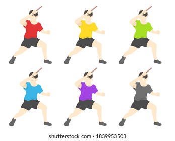 Illustration of a male table tennis player.