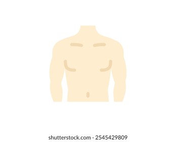 Ilustración del icono del cuerpo tonificado masculino.