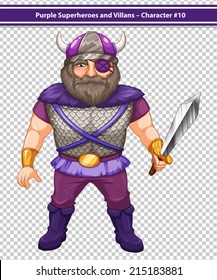Illustration of a male viking