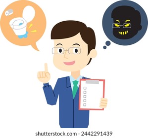 Illustration of a male worker in a renovation scam