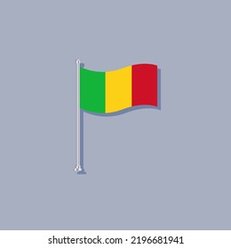 Illustration of Mali flag Template