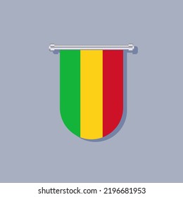 Illustration of Mali flag Template