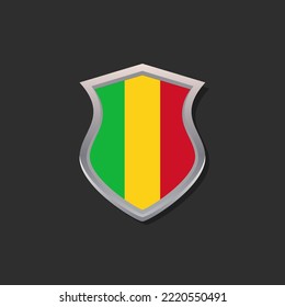 Illustration of Mali flag Template