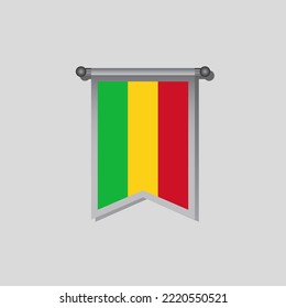 Illustration of Mali flag Template