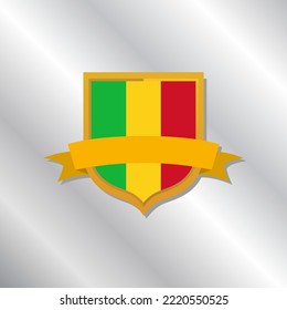 Ilustración de la plantilla de bandera de Mali
