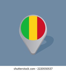 Illustration of Mali flag Template