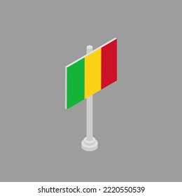 Illustration of Mali flag Template