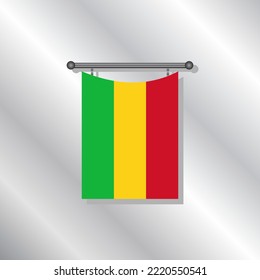 Illustration of Mali flag Template