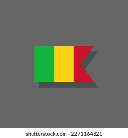 Illustration of Mali flag Template