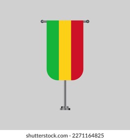Ilustración de la plantilla de bandera de Mali
