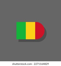Ilustración de la plantilla de bandera de Mali