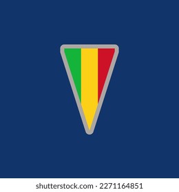Illustration of Mali flag Template