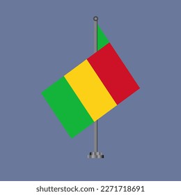 Ilustración de la plantilla de bandera de Mali