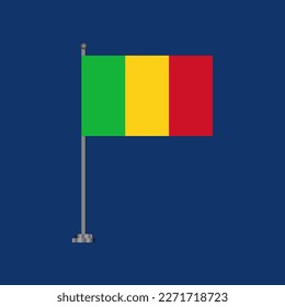 Ilustración de la plantilla de bandera de Mali