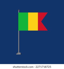 Ilustración de la plantilla de bandera de Mali