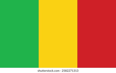 Illustration of Mali National flag