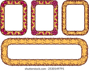 Illustration of a mall and ribbon frame