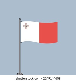 Ilustración de la plantilla de bandera de Malta