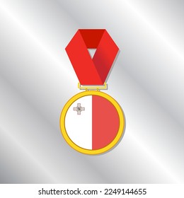 Illustration of Malta flag Template