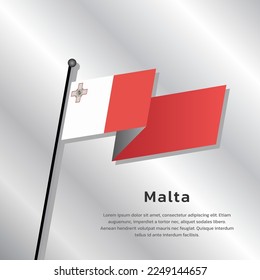 Illustration of Malta flag Template