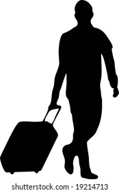 illustration of a man with baggage