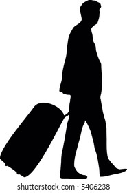 illustration of a man with baggage