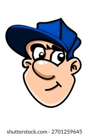 Ilustración de un hombre con gorra de béisbol