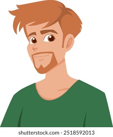 Ilustração de um homem com barba