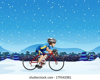 Illustration eines Fahrradfahrers