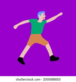 Illustration eines Menschen mit Körperausdruck, Vektorgrafik