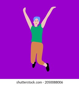 illustration of a man with body expression, vector illustration