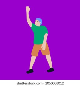 Illustration eines Menschen mit Körperausdruck, Vektorgrafik