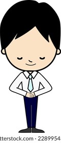 Illustration of a man bowing