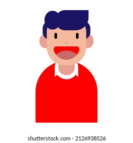 illustration of man caracter suitable for icon , your design etc