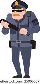 Illustration of a man in charge of security