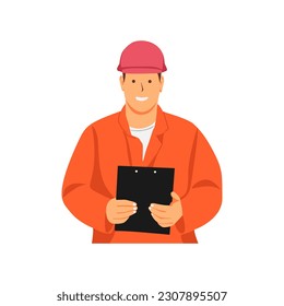 illustration of a man construction worker