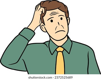 Illustration of a man demonstrating a confused gesture