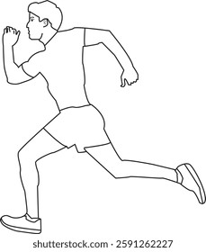 The Illustration of man doing some running exercise.