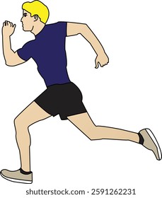 The Illustration of man doing some running exercise.