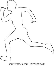 The Illustration of man doing some running exercise.