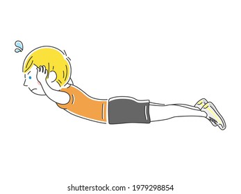 Ilustración de un hombre entrenando en la columna vertebral.