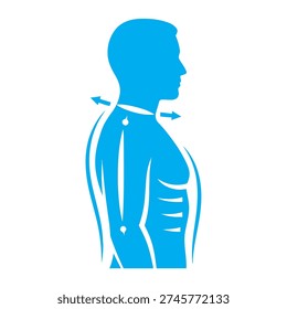 Illustration of a man experiencing neck and back pain