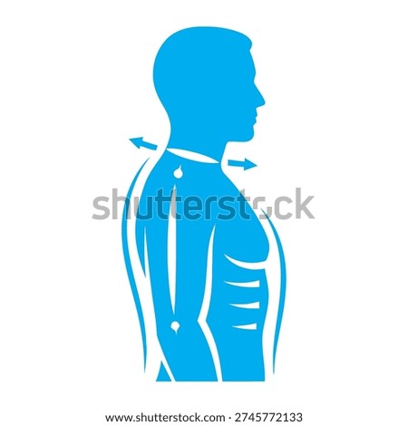 Illustration of a man experiencing neck and back pain