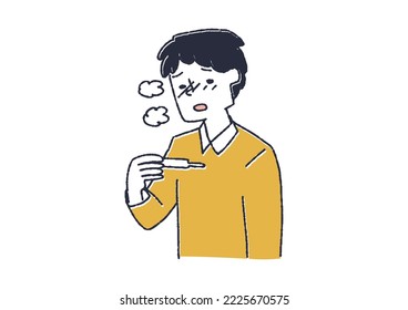 Illustration eines Fieber-Mannes